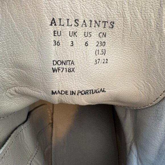 All Saints Donita Leather Ankle Combat Boots - Picture 15 of 15